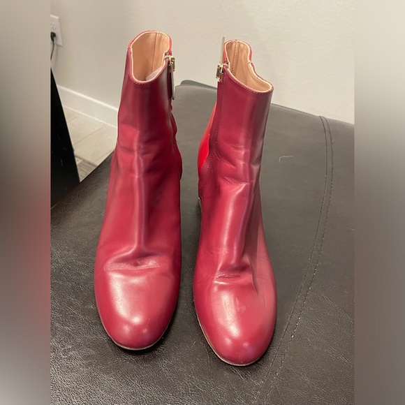 Red Valentino Two-tone Leather Boots 37.5 - Picture 3 of 8